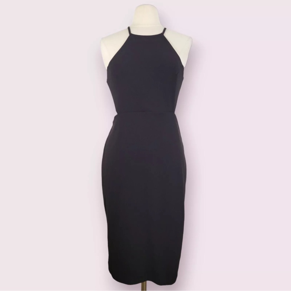 Elegant Black Halter Dress